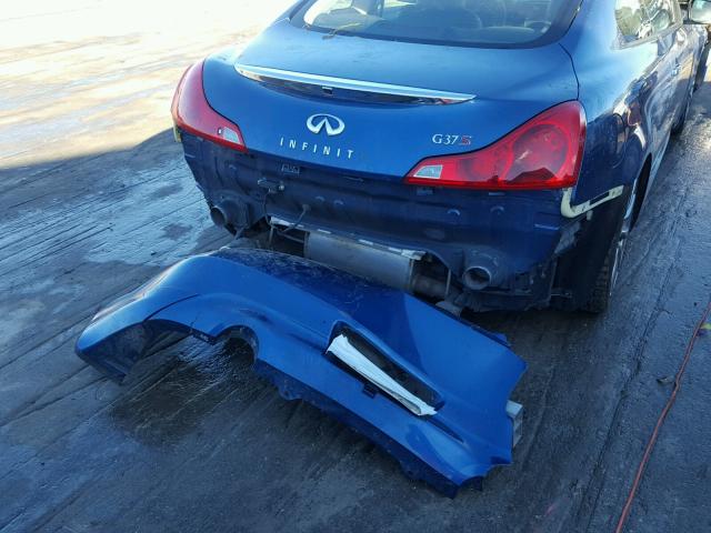 JNKCV64E18M108086 - 2008 INFINITI G37 BASE BLUE photo 9