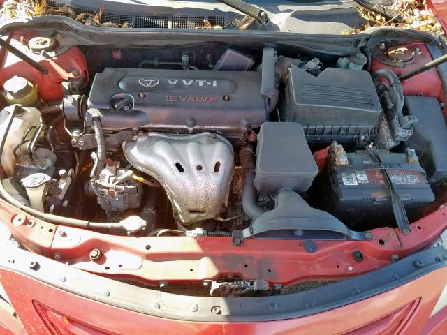 4T1BE46K37U054353 - 2007 TOYOTA CAMRY NEW RED photo 7
