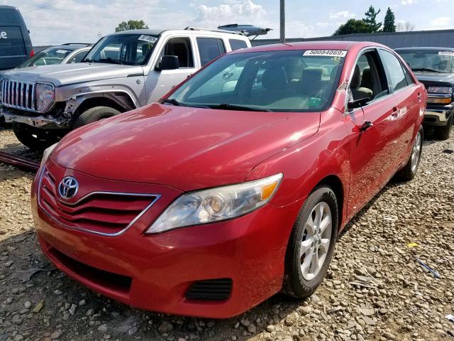 4T4BF3EK6BR204656 - 2011 TOYOTA CAMRY BASE RED photo 2