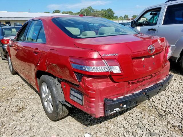 4T4BF3EK6BR204656 - 2011 TOYOTA CAMRY BASE RED photo 3