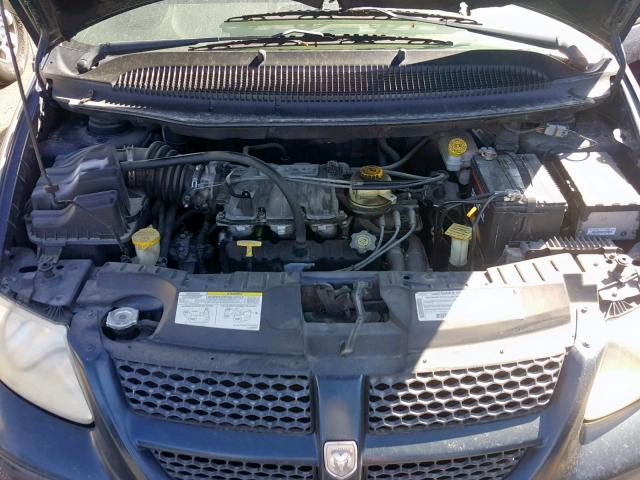 1D8GP25383B200952 - 2003 DODGE CARAVAN SE BLUE photo 7