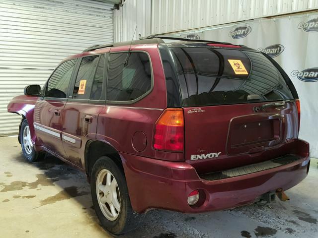 1GKDS13S522464850 - 2002 GMC ENVOY MAROON photo 3