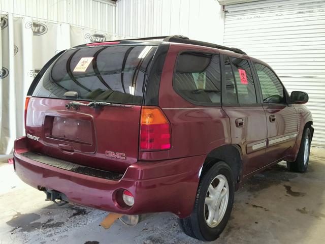 1GKDS13S522464850 - 2002 GMC ENVOY MAROON photo 4