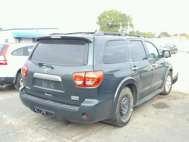 5TDZY67A68S012826 - 2008 TOYOTA SEQUOIA PL GREEN photo 4