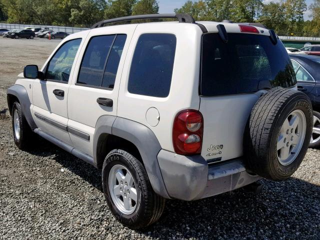 1J4GL48KX5W666171 - 2005 JEEP LIBERTY SP WHITE photo 3