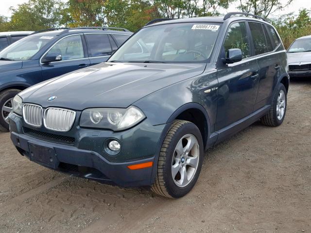 WBXPC93427WF20643 - 2007 BMW X3 3.0SI GREEN photo 2