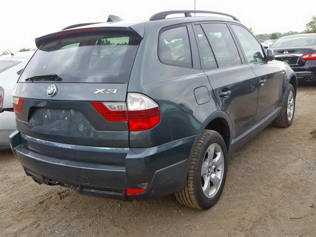 WBXPC93427WF20643 - 2007 BMW X3 3.0SI GREEN photo 4