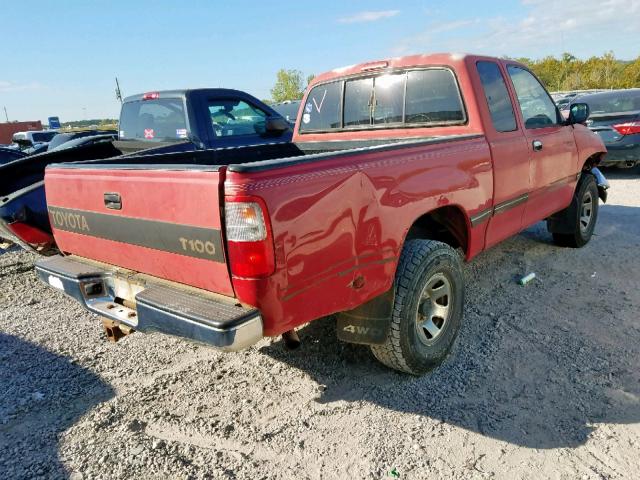 JT4UN22D6T0020630 - 1996 TOYOTA T100 XTRAC RED photo 4