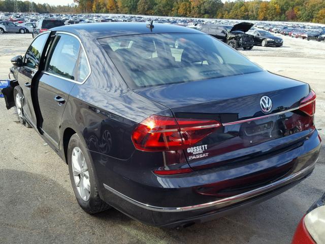 1VWAT7A39HC053302 - 2017 VOLKSWAGEN PASSAT S BLACK photo 3