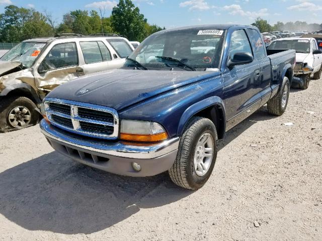 1D7HL42N33S313715 - 2003 DODGE DAKOTA SLT BLUE photo 2