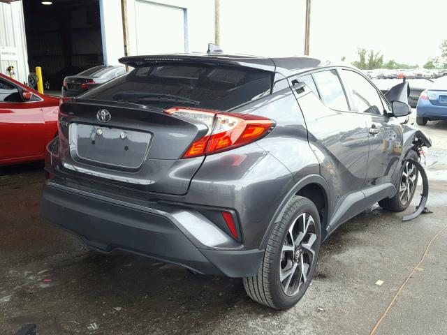 NMTKHMBX6JR042642 - 2018 TOYOTA C-HR XLE GRAY photo 4