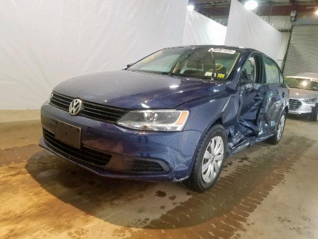 3VW2K7AJ4EM329546 - 2014 VOLKSWAGEN JETTA BASE 蓝色 照片 2