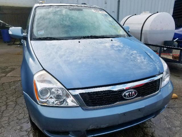 KNDMG4C75C6491163 - 2012 KIA SEDONA LX BLUE photo 1