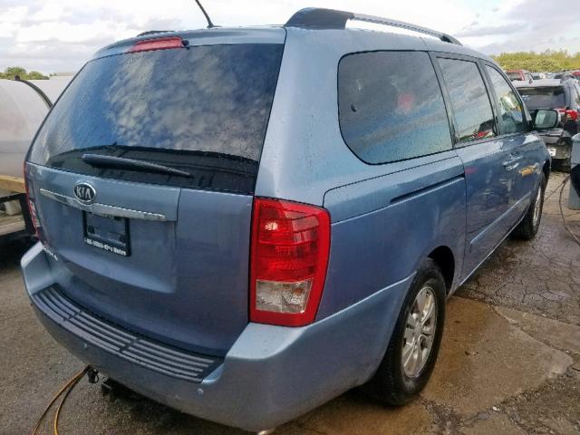 KNDMG4C75C6491163 - 2012 KIA SEDONA LX BLUE photo 4