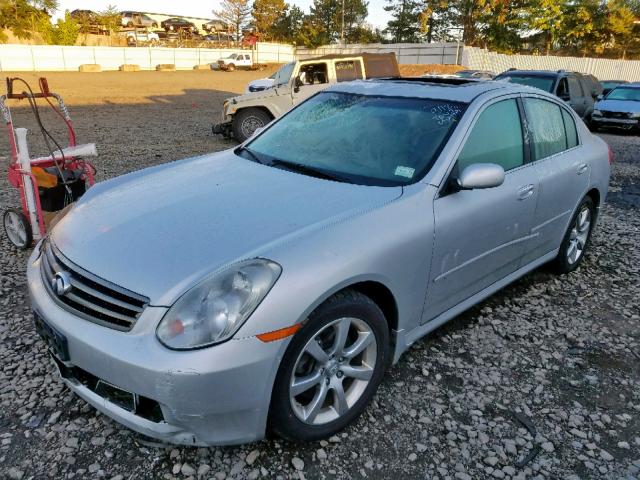 JNKCV51F16M616966 - 2006 INFINITI G35 SILVER photo 2