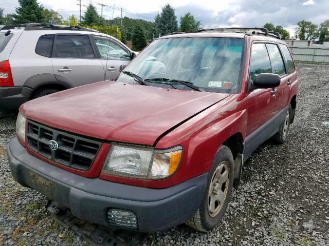 JF1SF6356XG748910 - 1999 SUBARU FORESTER L RED photo 2