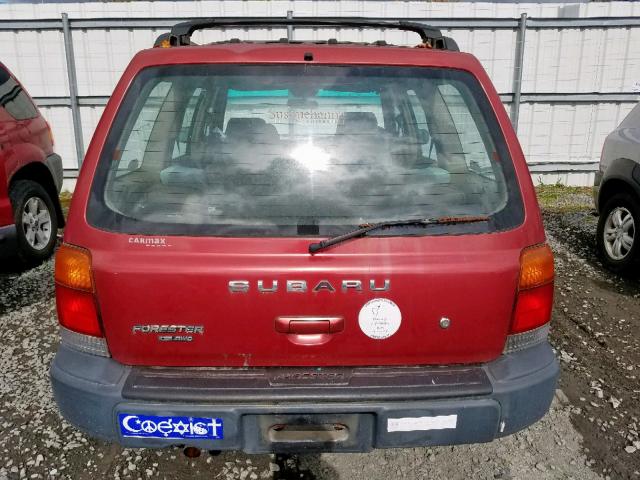 JF1SF6356XG748910 - 1999 SUBARU FORESTER L RED photo 9