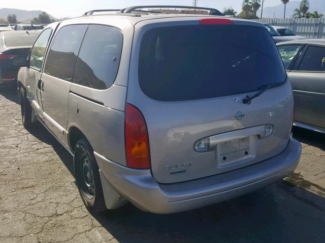 4N2XN11T4YD811803 - 2000 NISSAN QUEST SE GOLD photo 3