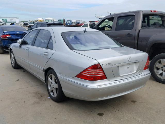 WDBNG70J84A406237 - 2004 MERCEDES-BENZ S 430 GRAY photo 3