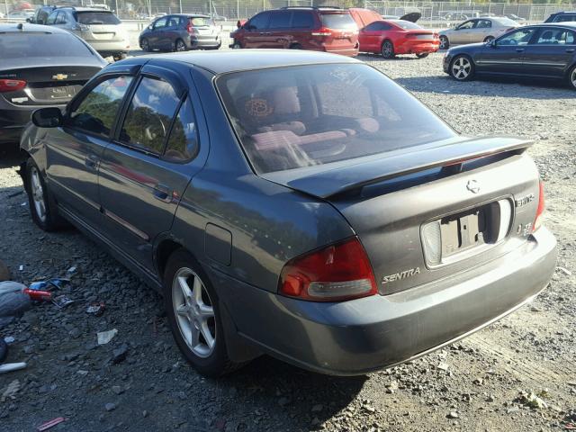 3N1BB51D81L123070 - 2001 NISSAN SENTRA SE GRAY photo 3