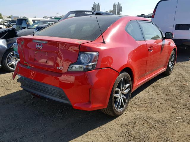JTKJF5C78GJ019515 - 2016 TOYOTA SCION TC წითელი ფოტო 4