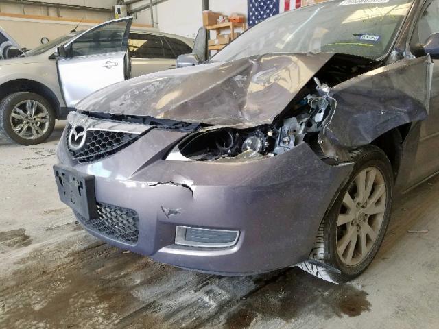 JM1BK12F771718854 - 2007 MAZDA 3 I GRAY photo 9