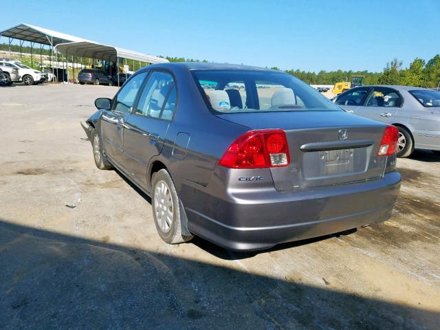 2HGES16584H565723 - 2004 HONDA CIVIC LX SILVER photo 3