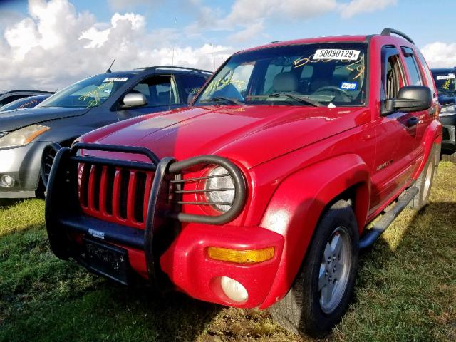 1J4GK58K23W632411 - 2003 JEEP LIBERTY LI RED photo 2