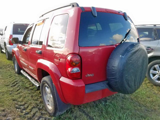 1J4GK58K23W632411 - 2003 JEEP LIBERTY LI RED photo 3