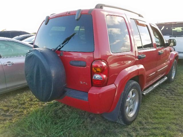 1J4GK58K23W632411 - 2003 JEEP LIBERTY LI RED photo 4