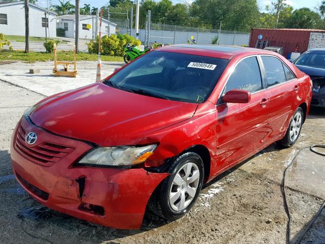 4T1BE46K39U272764 - 2009 TOYOTA CAMRY BASE RED photo 2