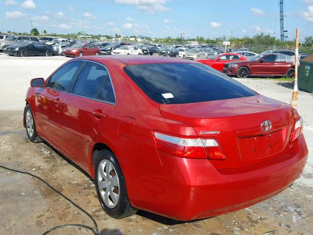4T1BE46K39U272764 - 2009 TOYOTA CAMRY BASE RED photo 3