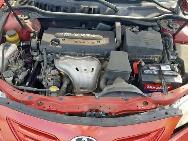 4T1BE46K39U272764 - 2009 TOYOTA CAMRY BASE RED photo 7