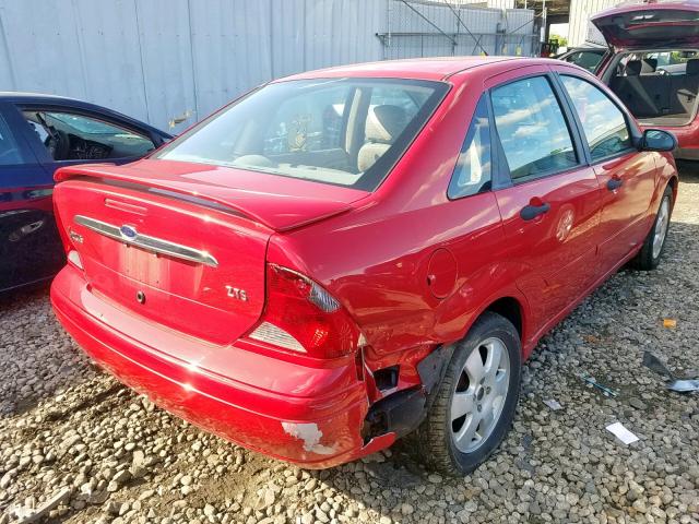 1FAFP38322W202009 - 2002 FORD FOCUS ZTS RED photo 4