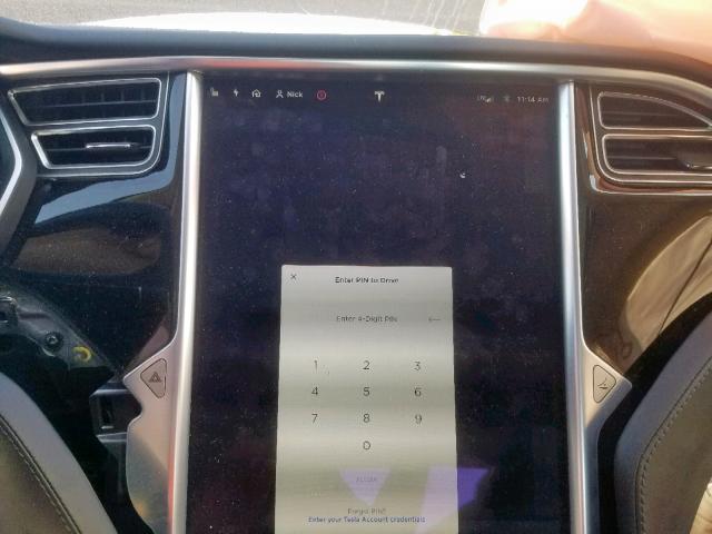 5YJSA1E24GF122085 - 2016 TESLA MODEL S أسود صورة 9