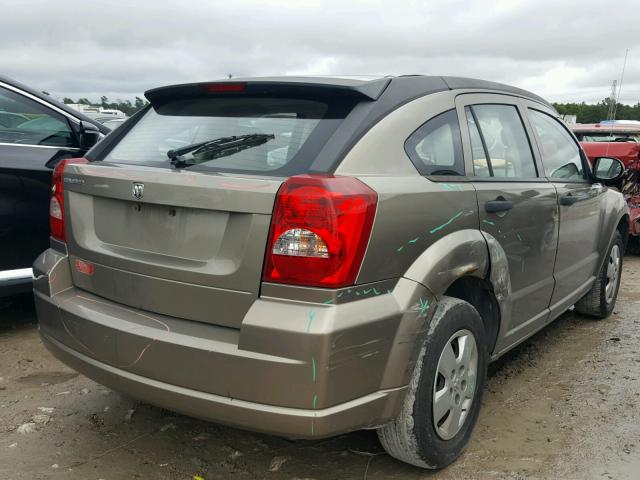 1B3HB28B77D210615 - 2007 DODGE CALIBER GOLD photo 4