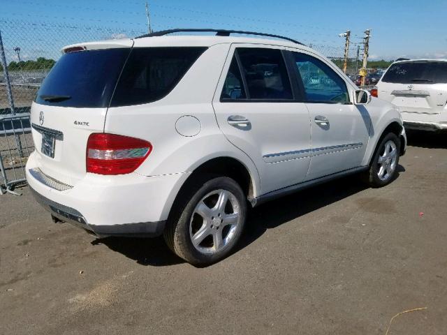 4JGBB86E58A321747 - 2008 MERCEDES-BENZ ML 350 WHITE photo 4