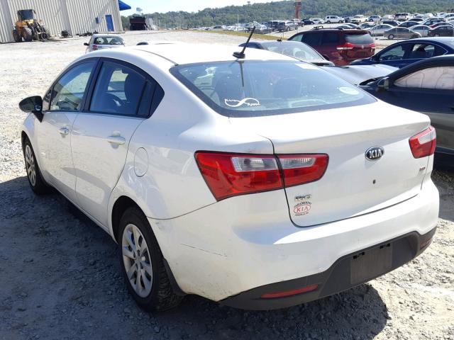 KNADM4A33D6144485 - 2013 KIA RIO LX WHITE photo 3