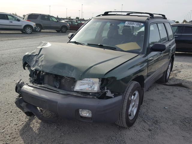 JF1SF63502H753006 - 2002 SUBARU FORESTER L GREEN photo 2