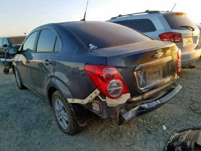 1G1JB5SH7C4213144 - 2012 CHEVROLET SONIC LS 灰色 照片 3