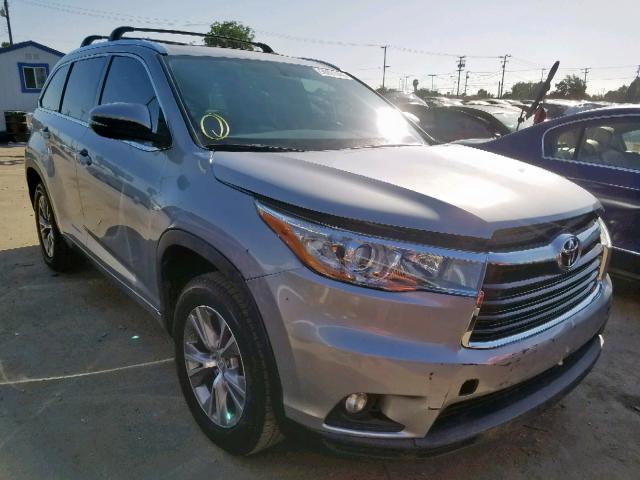 5TDKKRFH1FS112137 - 2015 TOYOTA HIGHLANDER SILVER photo 1