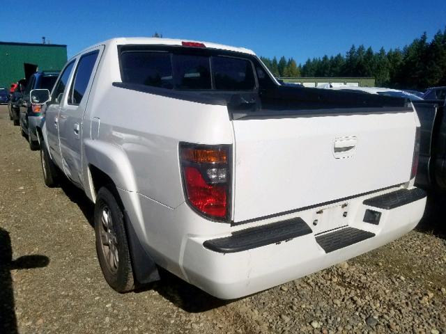 2HJYK16466H549506 - 2006 HONDA RIDGELINE WHITE photo 3