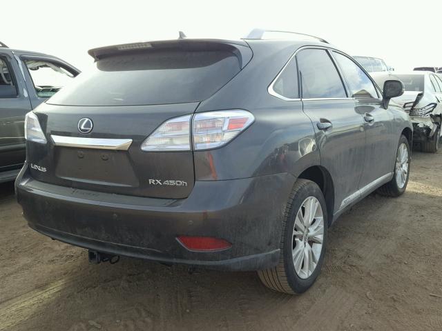 JTJBC1BA5A2022560 - 2010 LEXUS RX 450 CHARCOAL photo 4