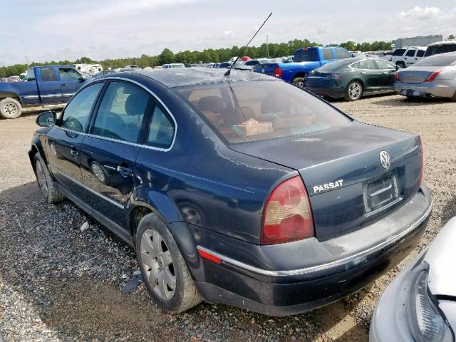 WVWAD63B85P054766 - 2005 VOLKSWAGEN PASSAT GLS BLUE photo 3