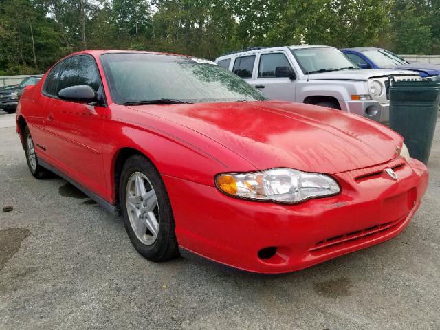 2G1WW12E9Y9384894 - 2000 CHEVROLET MONTE CARL წითელი ფოტო 1