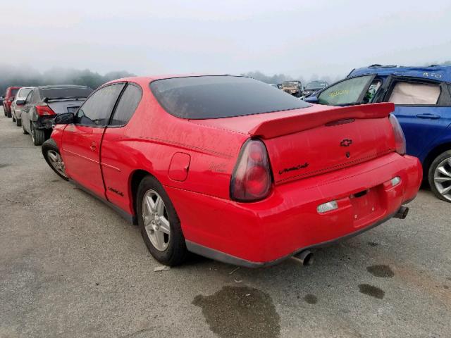 2G1WW12E9Y9384894 - 2000 CHEVROLET MONTE CARL წითელი ფოტო 3