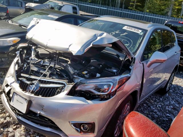 LRBFX2SA9KD107713 - 2019 BUICK ENVISION E SILVER photo 2