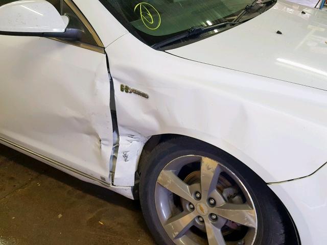 1G1ZF57559F226249 - 2009 CHEVROLET MALIBU HYB WHITE photo 9