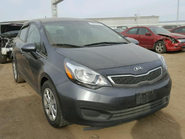 KNADN4A34E6368170 - 2014 KIA RIO EX GRAY photo 1