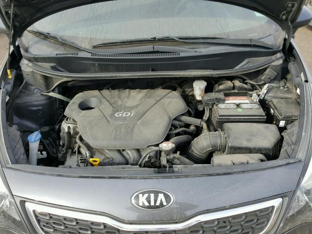 KNADN4A34E6368170 - 2014 KIA RIO EX GRAY photo 7